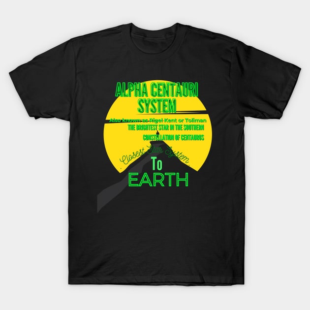 Alpha Centauri System Stargazing T-Shirt by 46 DifferentDesign